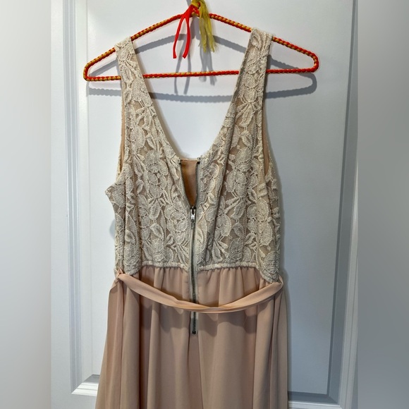 Forever 21 Womens Sleeveless Pastel Pink Floral Dress Size Medium - Picture 3 of 8